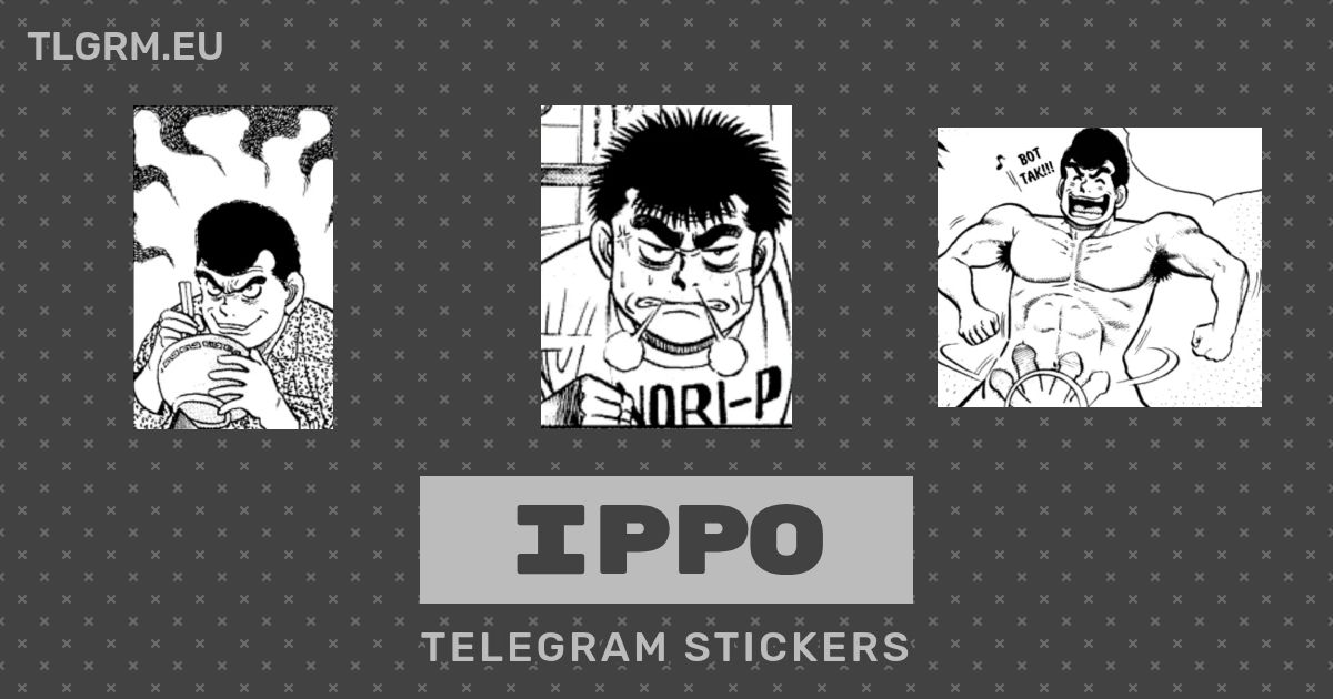  Ippo Stickers Set For Telegram