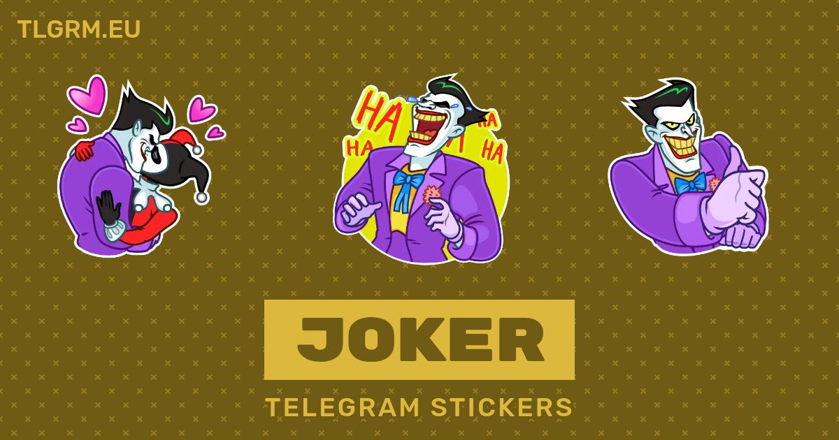 “Joker” animated sticker set for Telegram
