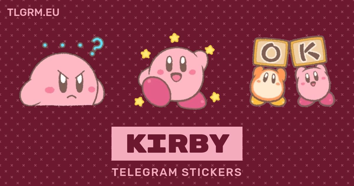 Kirby” stickers set for Telegram