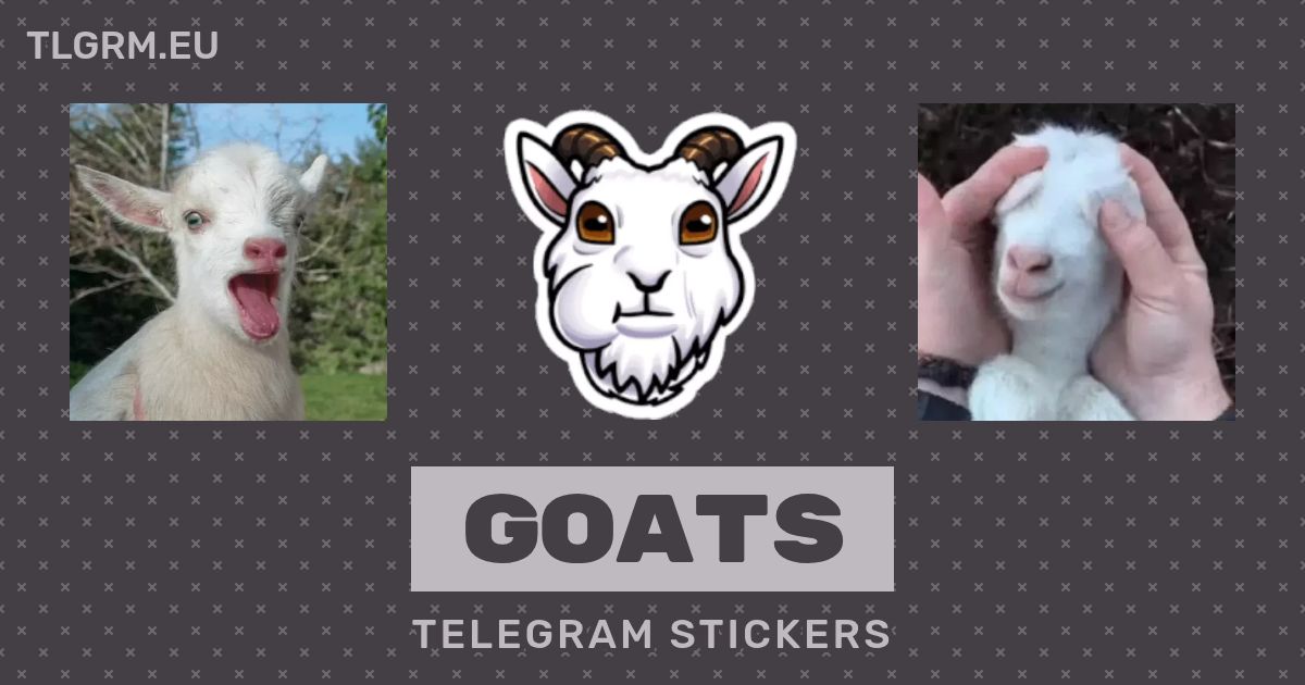 “Goats” animated sticker set for Telegram