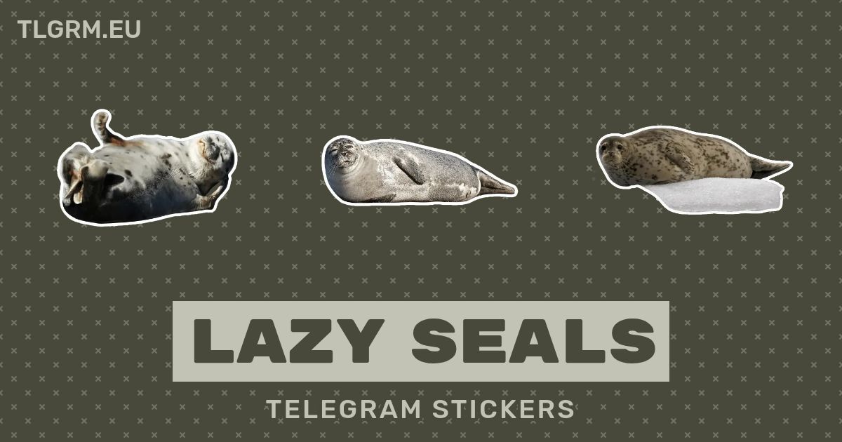 “Lazy Seals” stickers set for Telegram