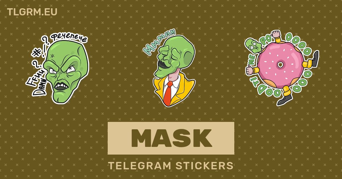 “Mask” stickers set for Telegram