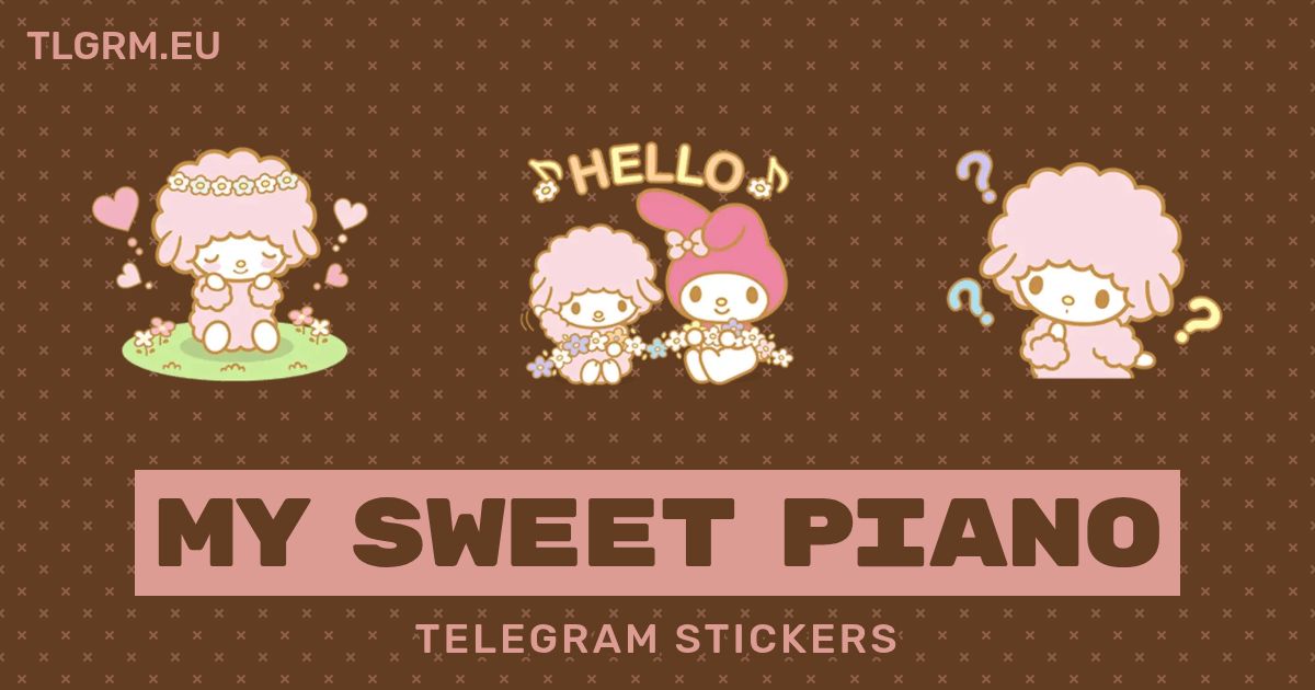 “My Sweet Piano” stickers set for Telegram