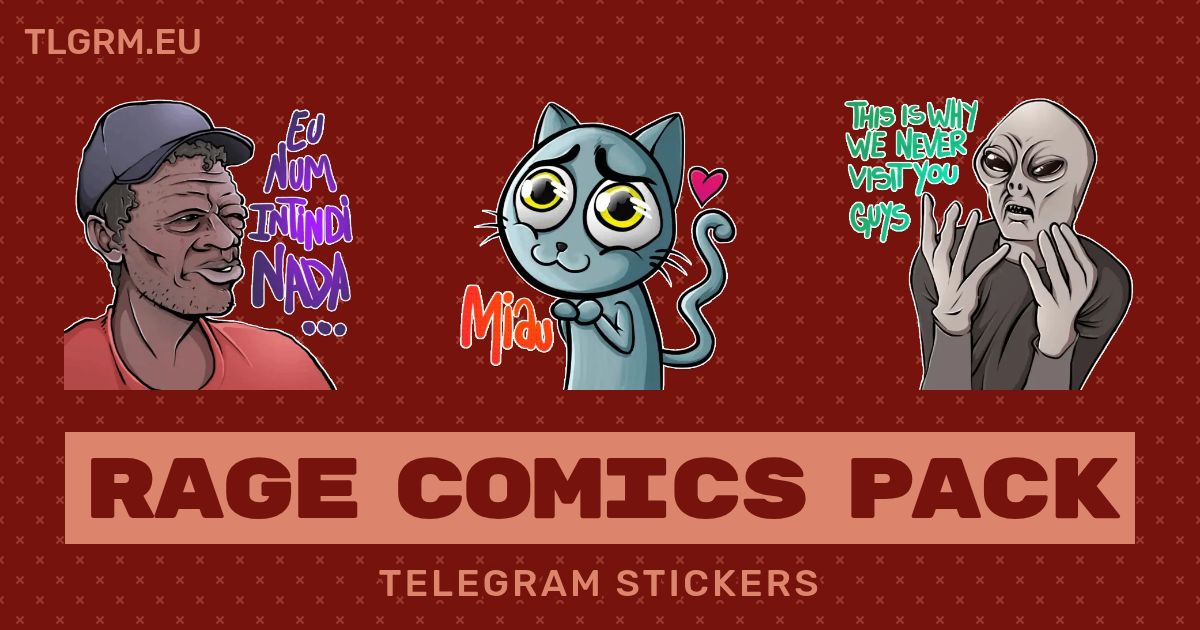 “Rage Comics Pack” stickers set for Telegram