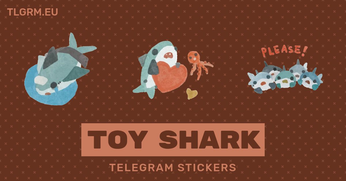 “Toy Shark” stickers set for Telegram
