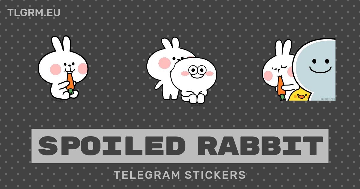 “Spoiled Rabbit” animated sticker set for Telegram