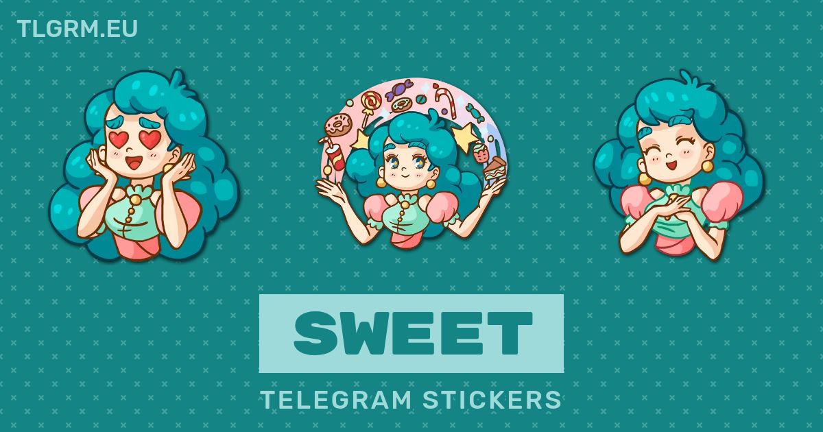 “Sweet” stickers set for Telegram