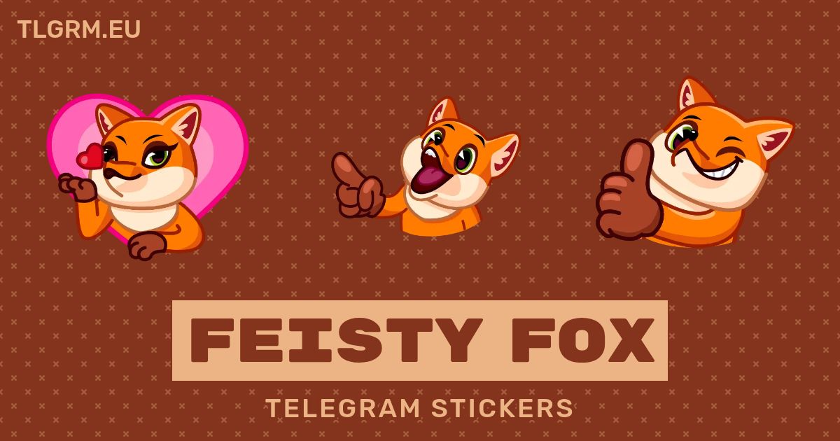 “Feisty Fox” animated sticker set for Telegram