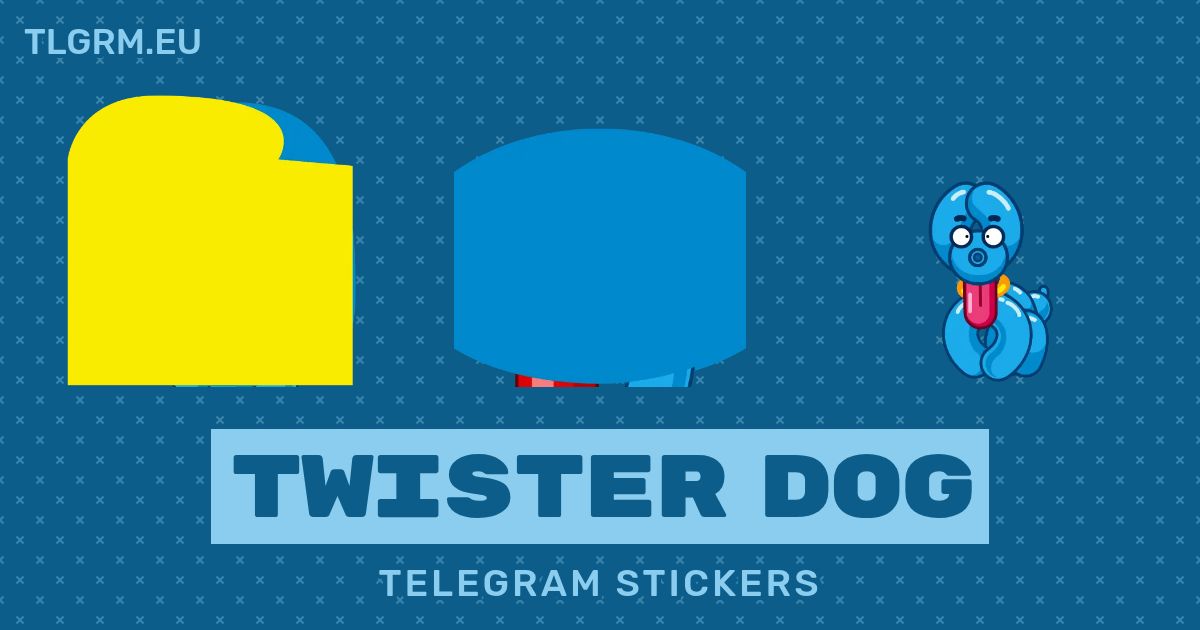 “Twister Dog” animated sticker set for Telegram