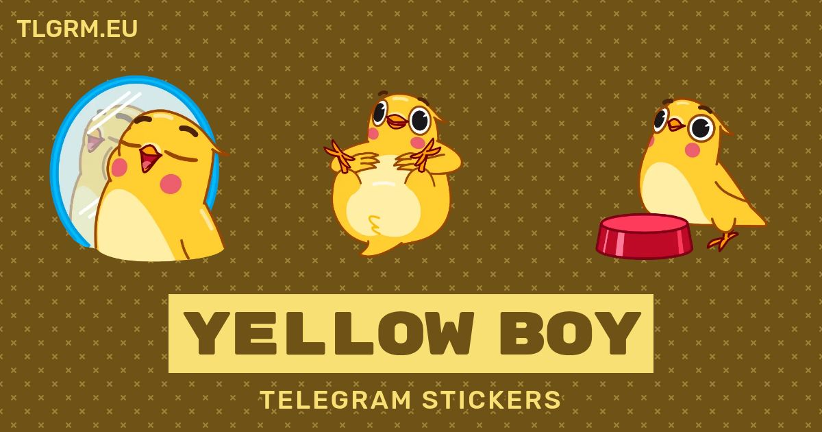 “Yellow Boy” animated sticker set for Telegram