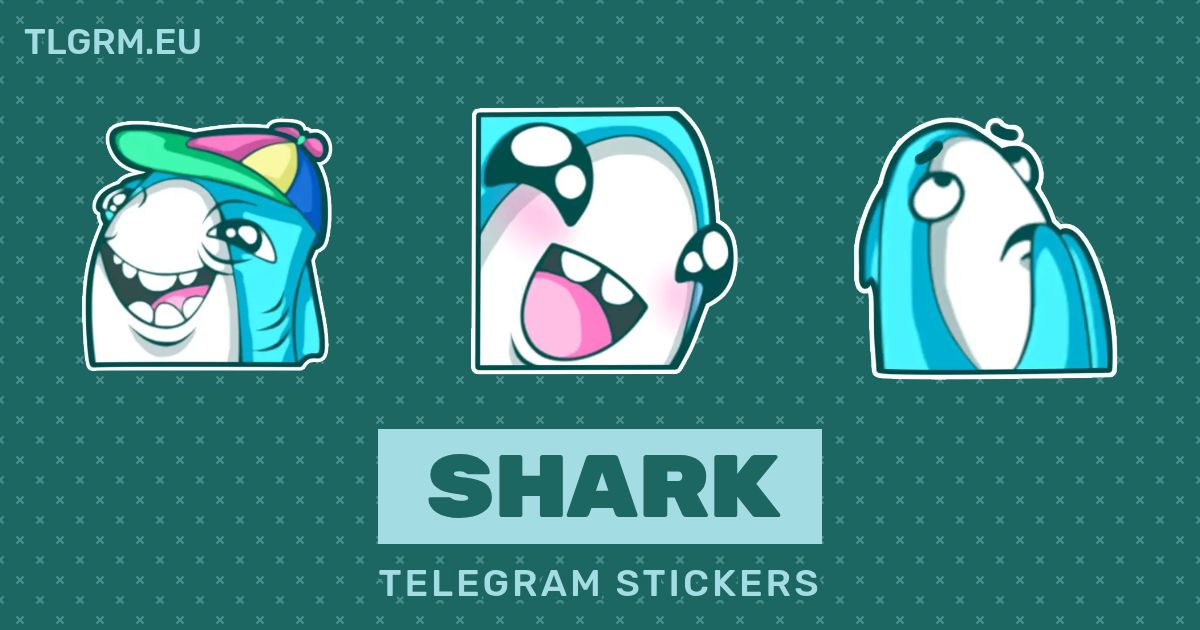 “Shark” stickers set for Telegram