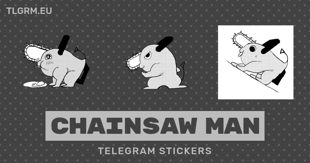 “Chainsaw Man” stickers set for Telegram