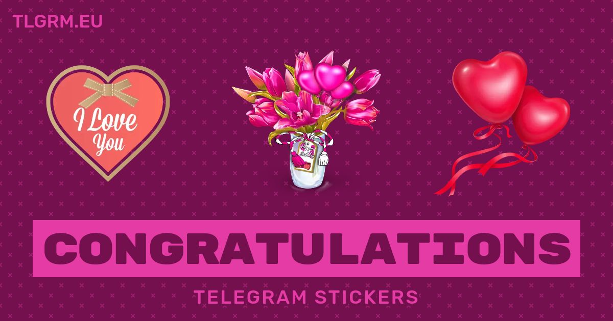 “Congratulations” stickers set for Telegram