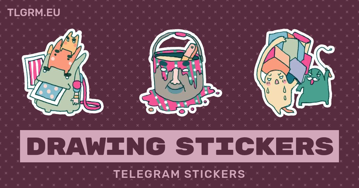 “Drawing Stickers” stickers set for Telegram