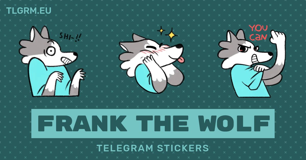 “Frank The Wolf” stickers set for Telegram