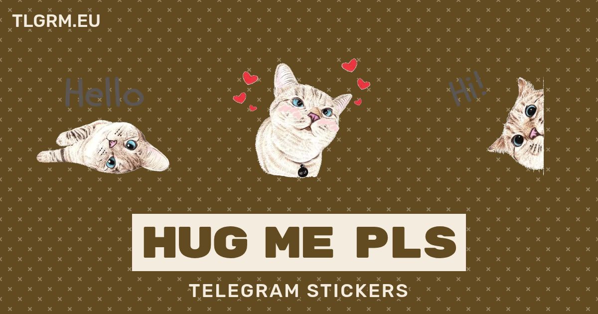 “Hug me Pls” stickers set for Telegram