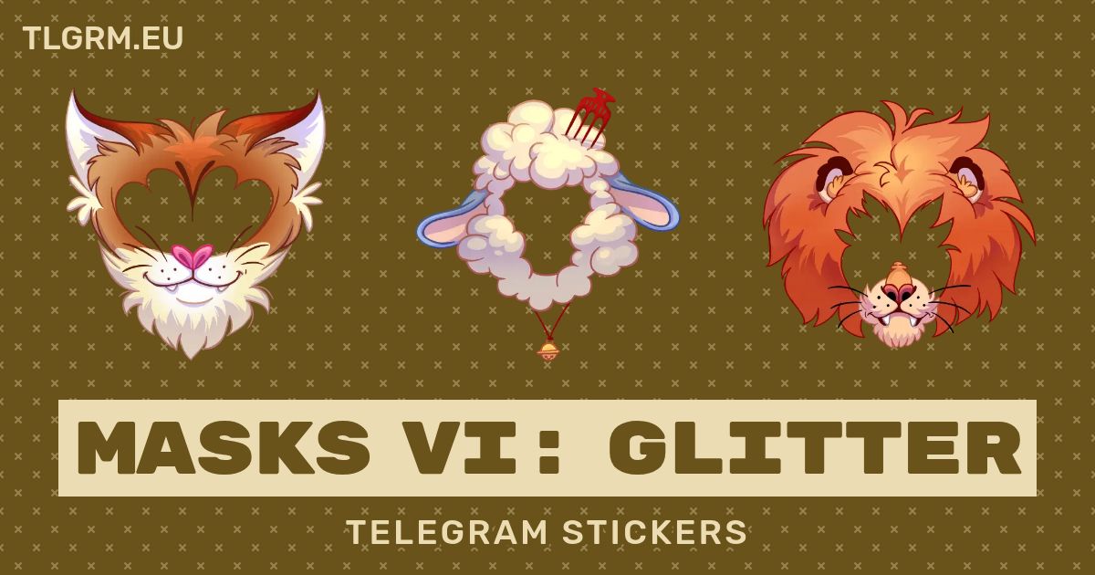 Набор масок для Telegram «Masks VI Glitter»