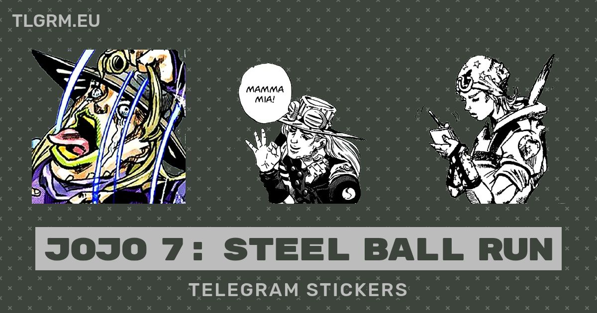 “JoJo 7 Steel Ball Run” stickers set for Telegram