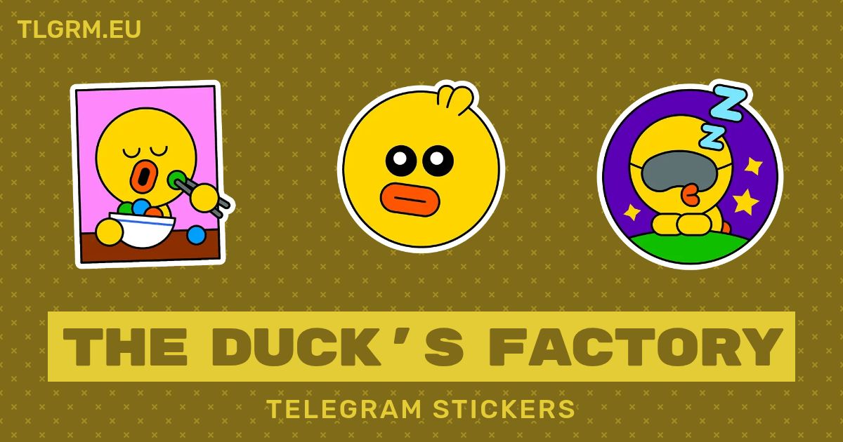 “The Duck's Factory” stickers set for Telegram